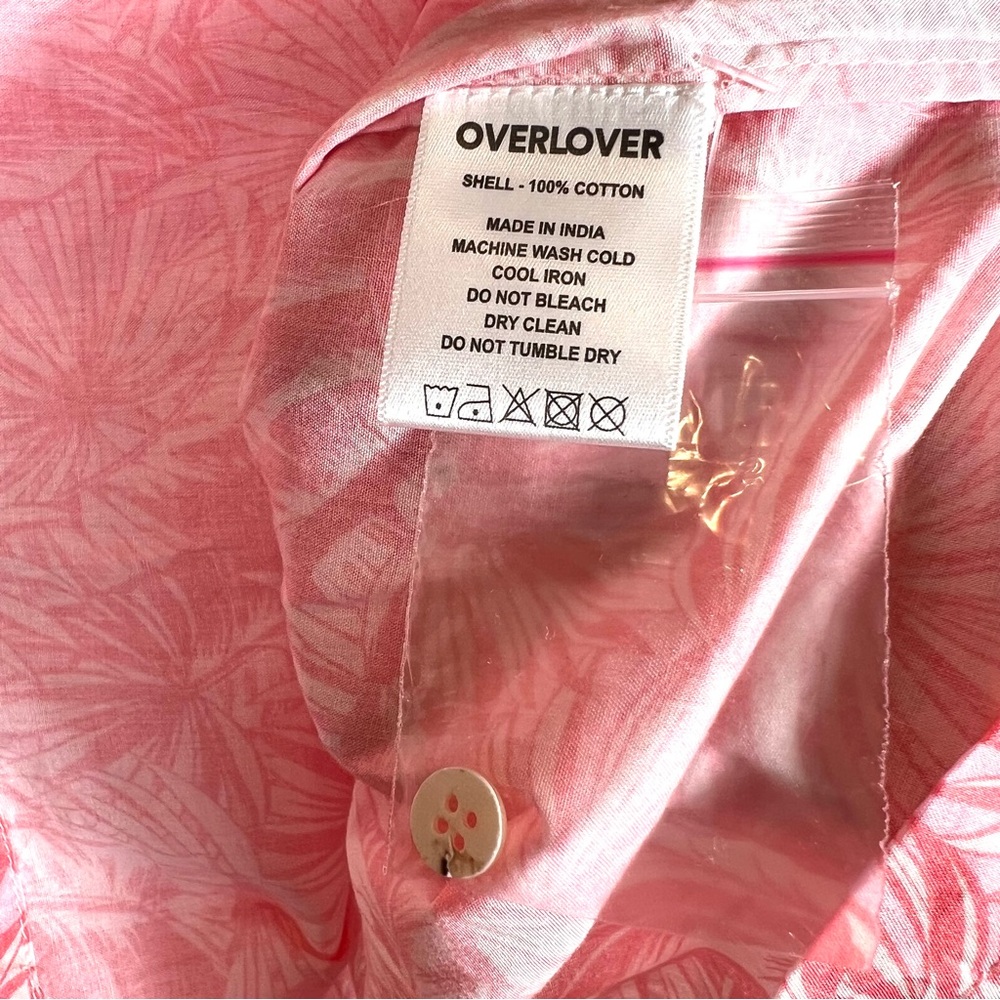 NWT OVERLOVER Cameron Top In Palms Coral Size XS - Picture 9 of 12